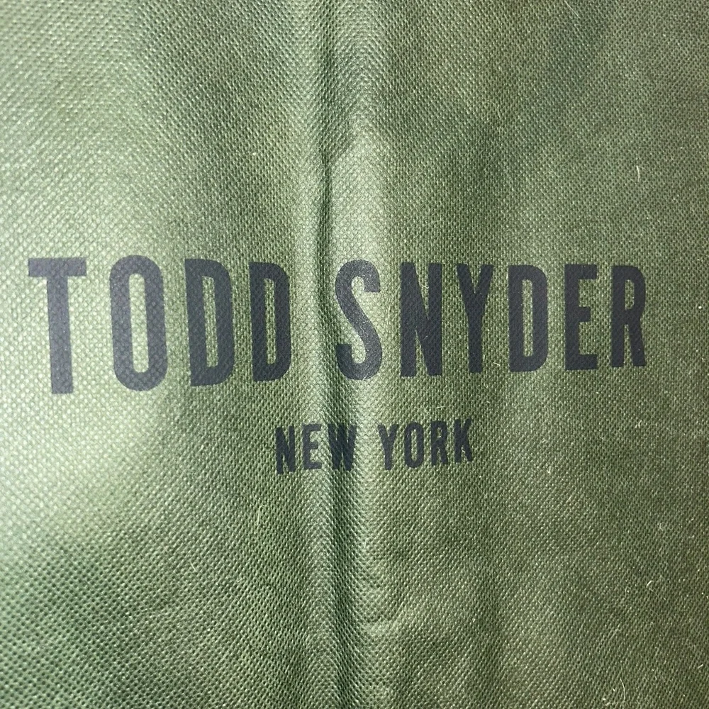 Todd Snyder army green black reusable garment bag